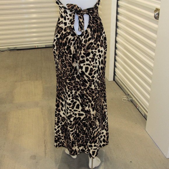 Animal Print Halter Maxi Dress NWT - Picture 4 of 5